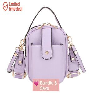 Vegan Leather Crossbody Bag with Multiple Compartments & Adjustable Straps